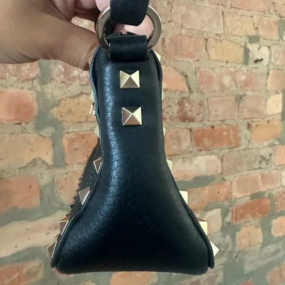 Valentino Small Rockstud Grainy Calfskin Crossbody Bag in Black - Picture 4 of 14